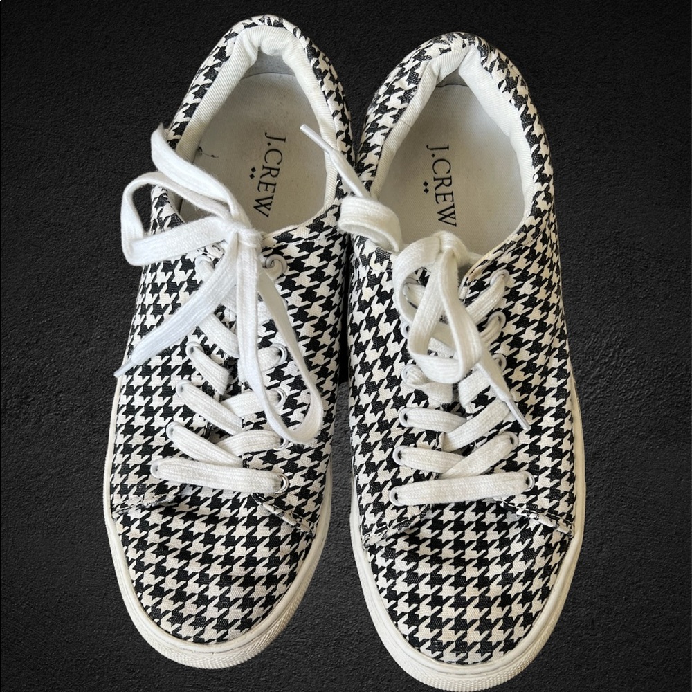 J. Crew Factory Houndstooth Sneakers sz 8